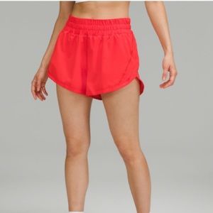 Red Track That High Rise Lined Short 3”